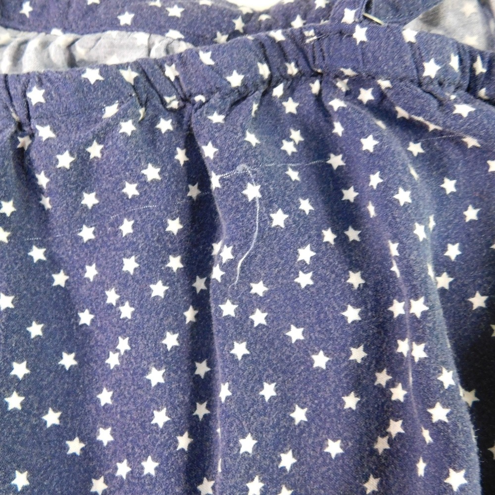 GapKids Romper Girls Size M 8 Blue Star Print Raw Indigo Ruffle Neck - Picture 5 of 9